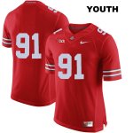 Youth NCAA Ohio State Buckeyes Drue Chrisman #91 College Stitched No Name Authentic Nike Red Football Jersey KK20Y78DJ